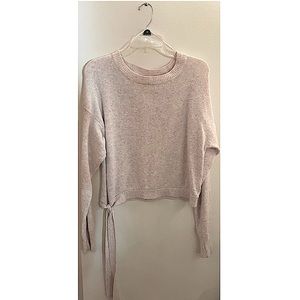 Shrinking Violet || White/ Pink-ish Sweater